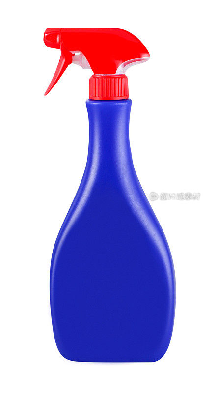 蓝色和红色空白泵瓶