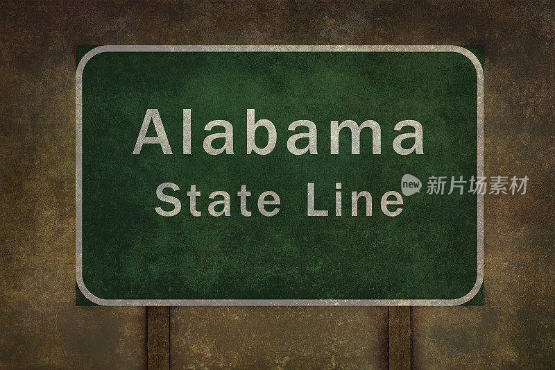 阿拉巴马州线路边标志插图