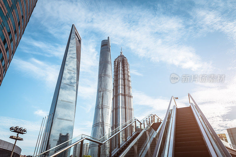 中国上海陆家嘴的现代化建筑