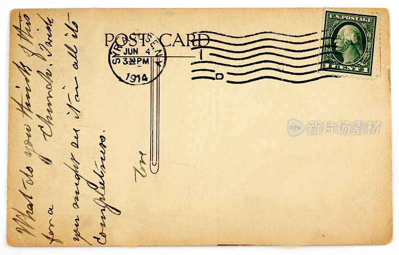 1914年锡拉丘兹的古老明信片