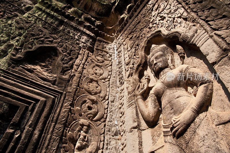 高棉吴哥窟塔普隆寺的Bas浮雕