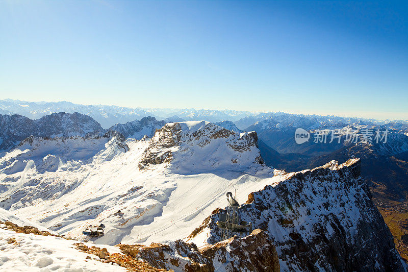 冰川在Zugspitze