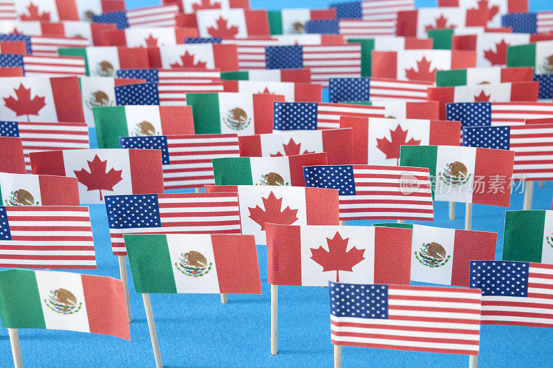 美国，加拿大和墨西哥国旗