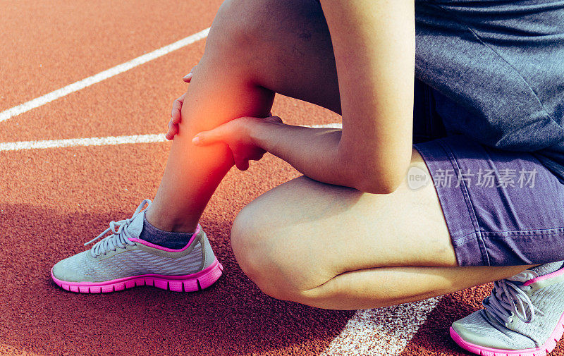 运动引起的腿部疼痛-医疗保健-身体伤害-摄影效果