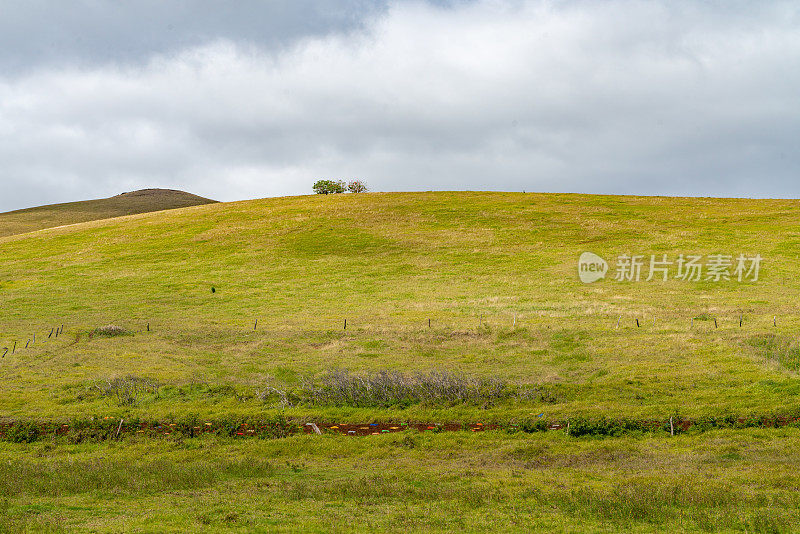 智利复活节岛的乡村景色