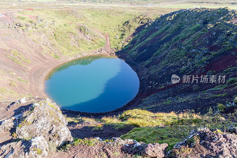 冰岛克里德火山口湖