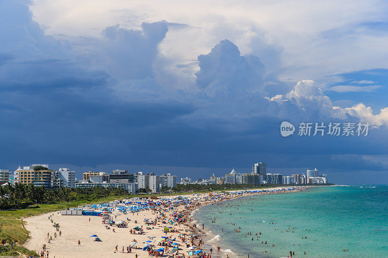 迈阿密港，航拍