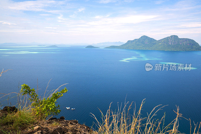 从马来西亚婆罗洲仙本那的Boheydulang岛观看