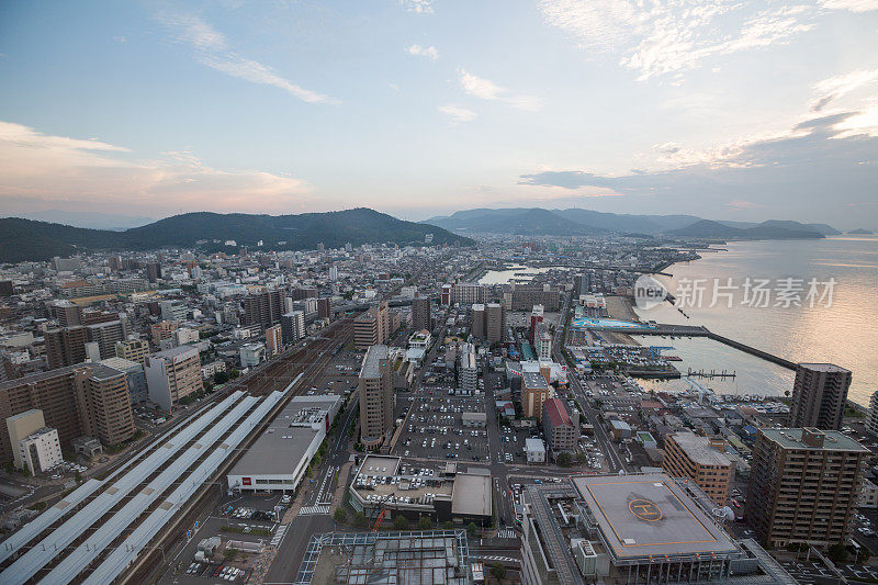 日本四国香川县的高松市景