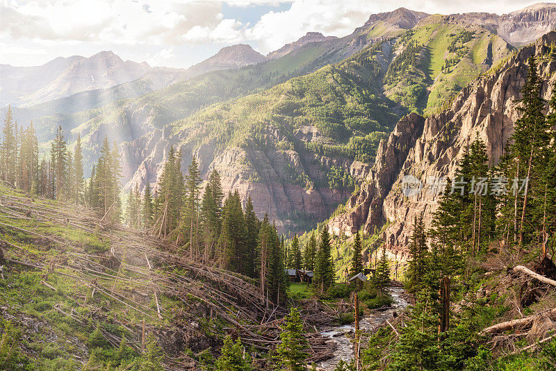 落基山脉美丽的山景