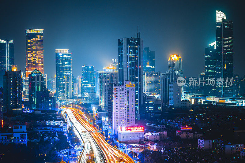 上海高速公路鸟瞰图