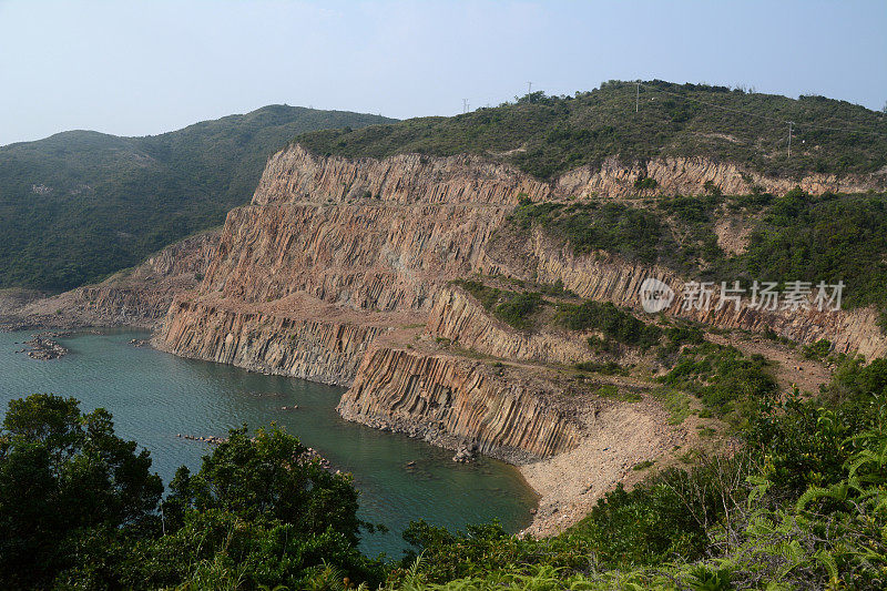 香港西贡东郊野公园高岛水塘玄武岩柱