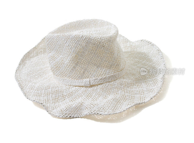 白色草编软帽