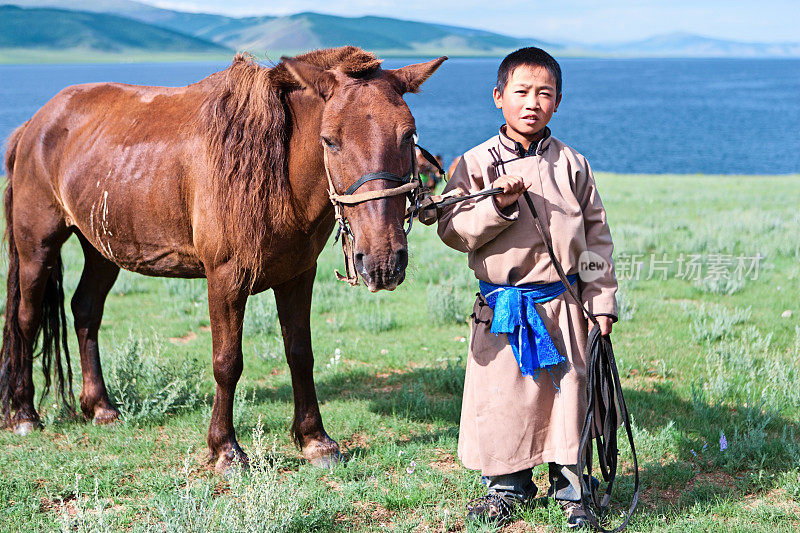 蒙古青年骑手