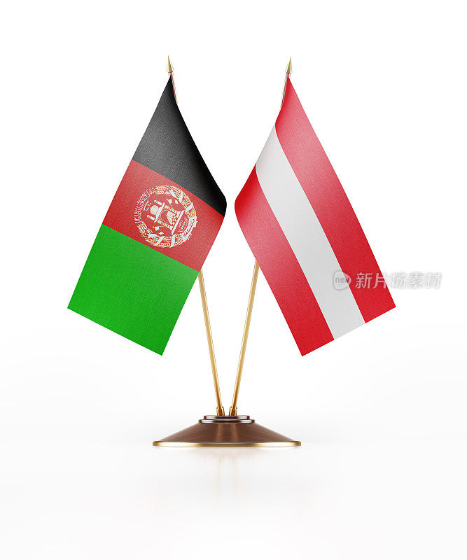 阿富汗和奥地利的微型国旗