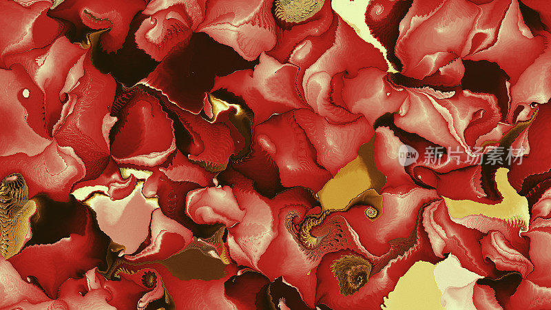 肠玫瑰红血分形图像