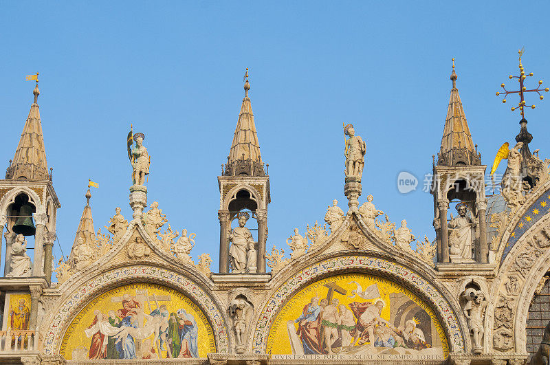 意大利，欧盟，威尼斯，圣马可广场中央大教堂