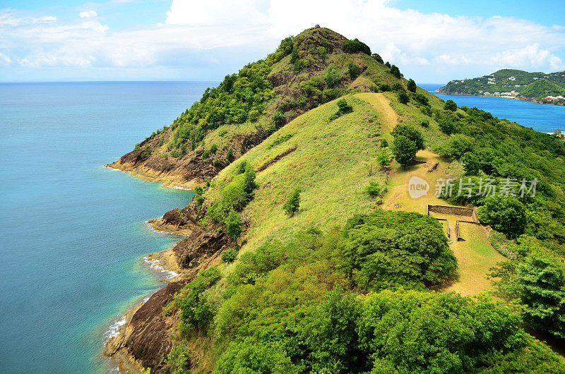 郁郁葱葱的自然保护区公园和海岬