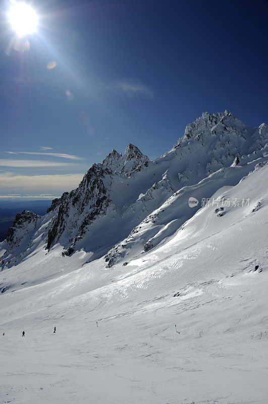 高山峻岭，冬天的景色