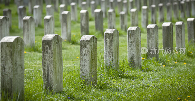 葛底斯堡国家公墓，有显示他们年龄的墓碑