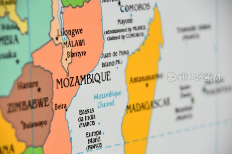 莫桑比克的地图