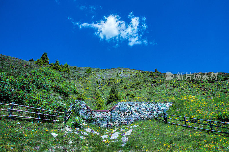 山川景色在South-Tirol