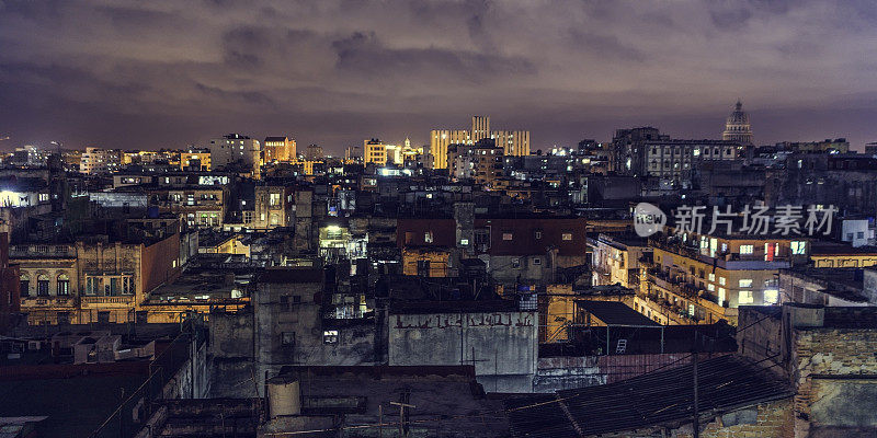 哈瓦那老城夜景