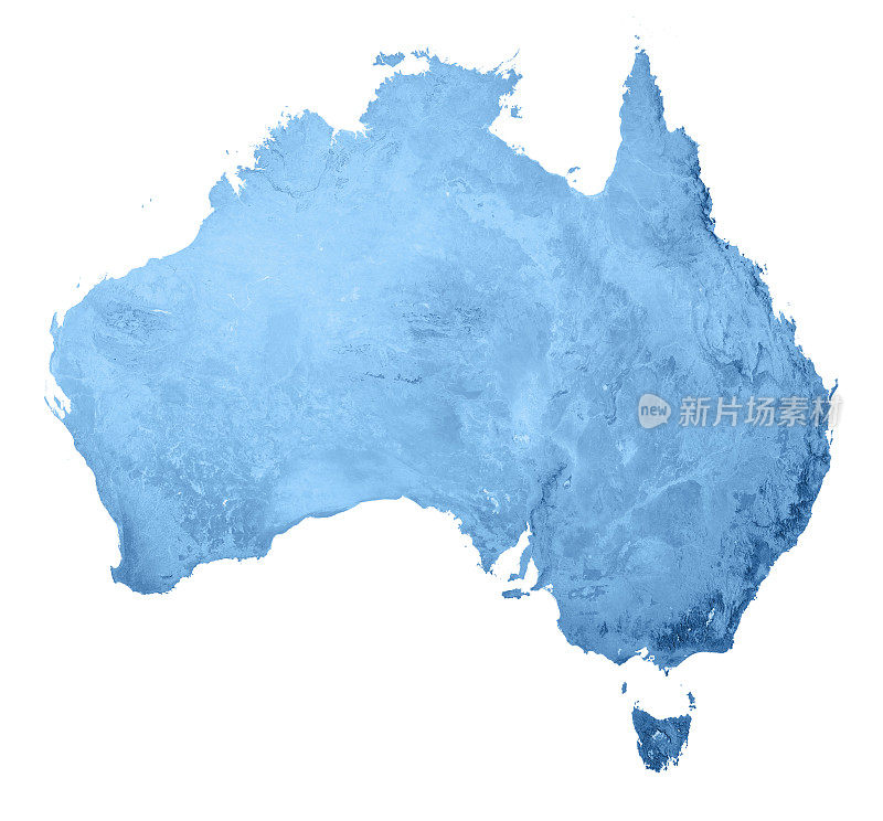 澳大利亚地形图孤立