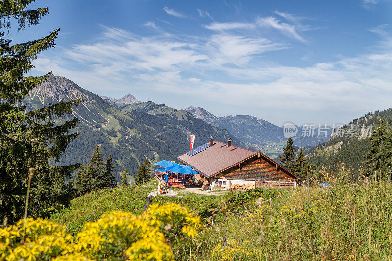 奥地利阿尔卑斯山的小屋