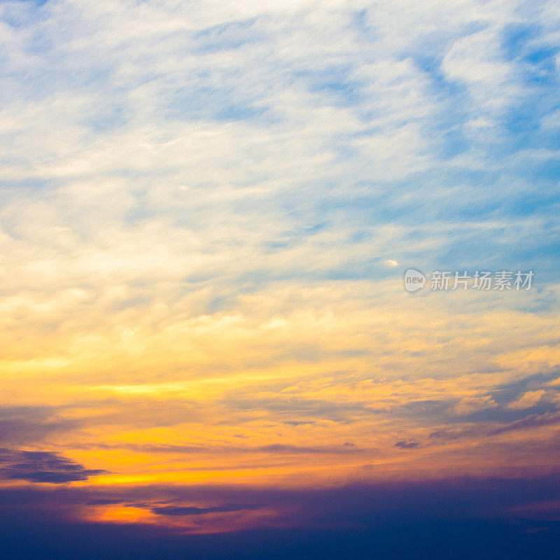 日落天空云彩背景