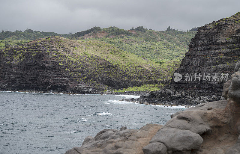 纳卡莱莱角海景，毛伊岛