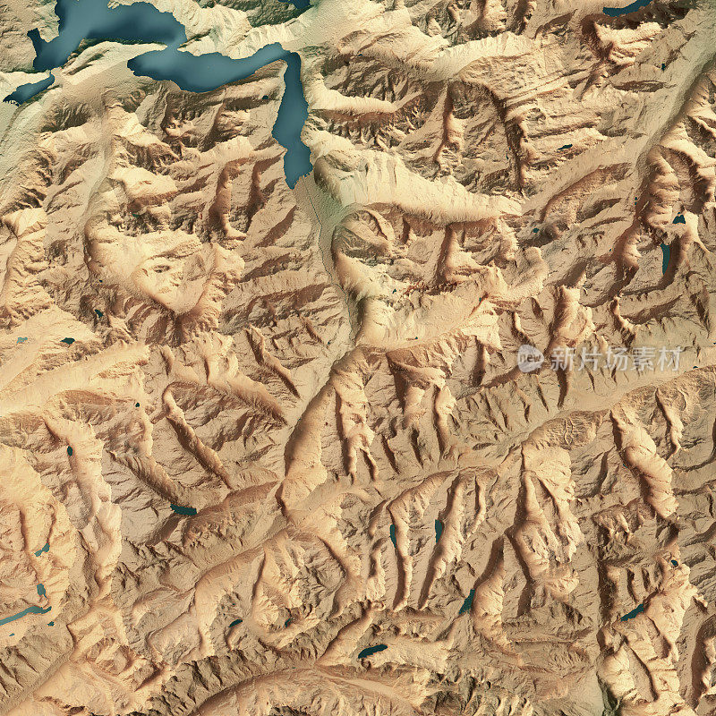Uri广州瑞士3D渲染地形图