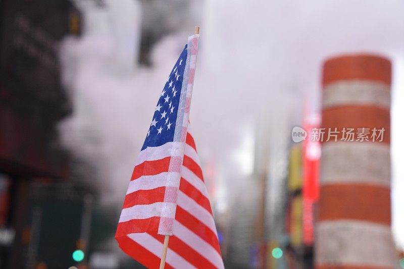 纽约时代广场上的美国国旗