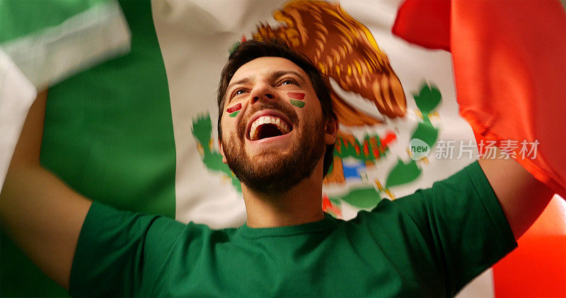 年轻的墨西哥球迷庆祝