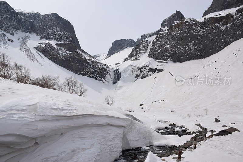 白雪覆盖的山脉