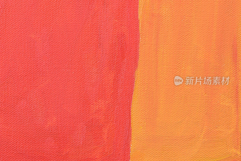 红色和橙色的纹理绘制艺术画布的背景