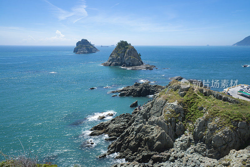 釜山市Oryukdo岛的风景