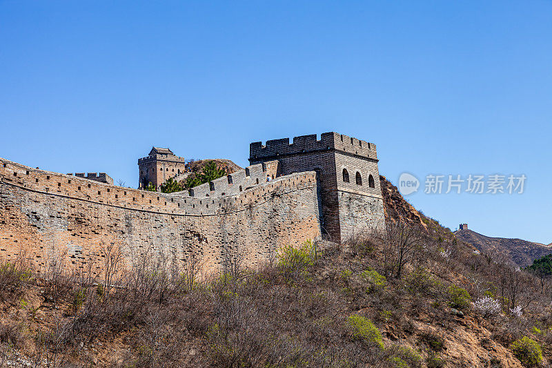 中国长城的堡垒在山区