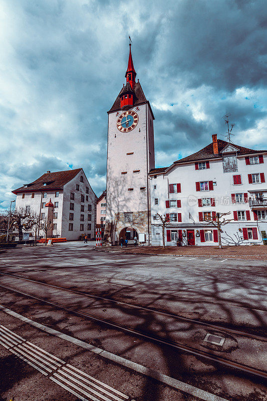 瑞士的Bremgarten教堂和钟塔