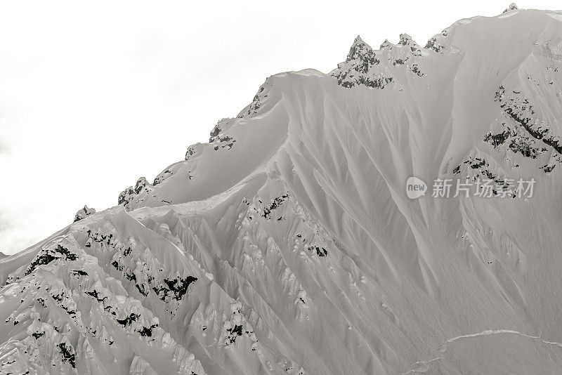 加拿大落基山脉在冬天的风景