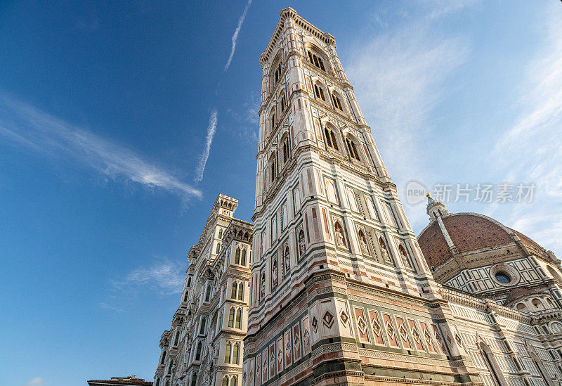 意大利托斯卡纳佛罗伦萨大教堂广场的乔托钟楼(钟楼)