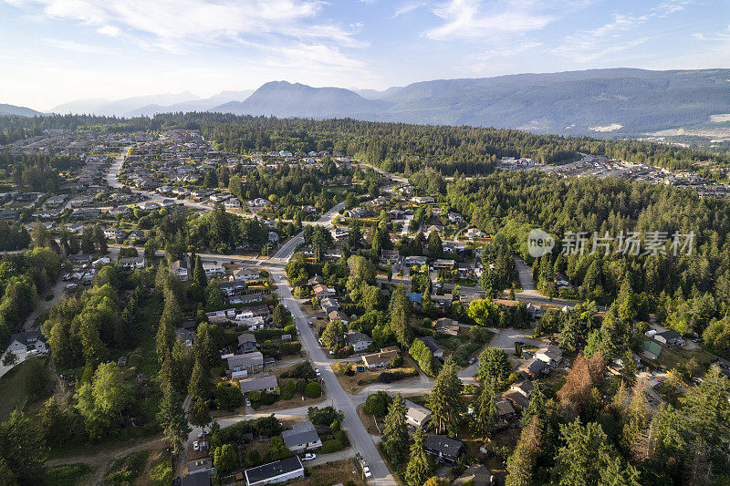 不列颠哥伦比亚省Sechelt鸟瞰图