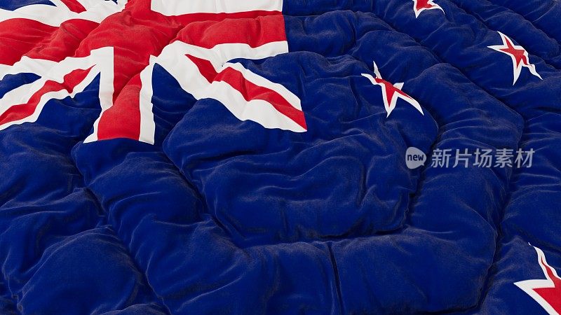 新西兰国旗高细节波浪形背景