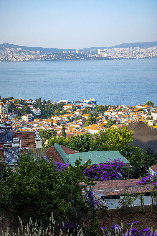 从海贝利亚达俯瞰美丽的城市是İstanbul，土耳其