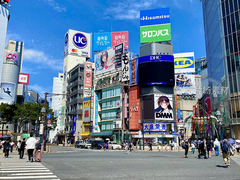 日本-东京-涩谷区-涩谷路口