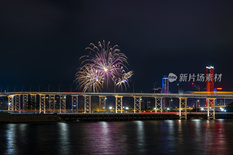 城市庆典节日烟花汇演