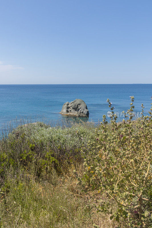 地中海海岸线的风景
