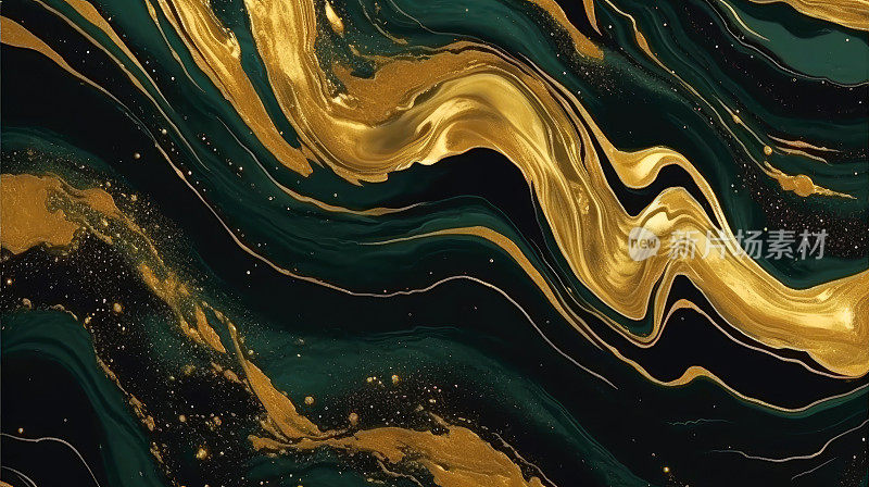液体大理石，豪华金色抽象大理石金色背景壁纸，液体黄金背景，大理石背景，液体漩涡与金粉豪华背景