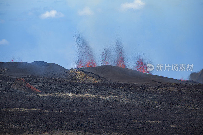 留尼汪岛的活火山