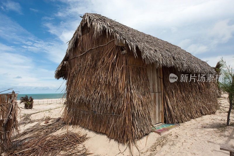 巴西。海滩小屋